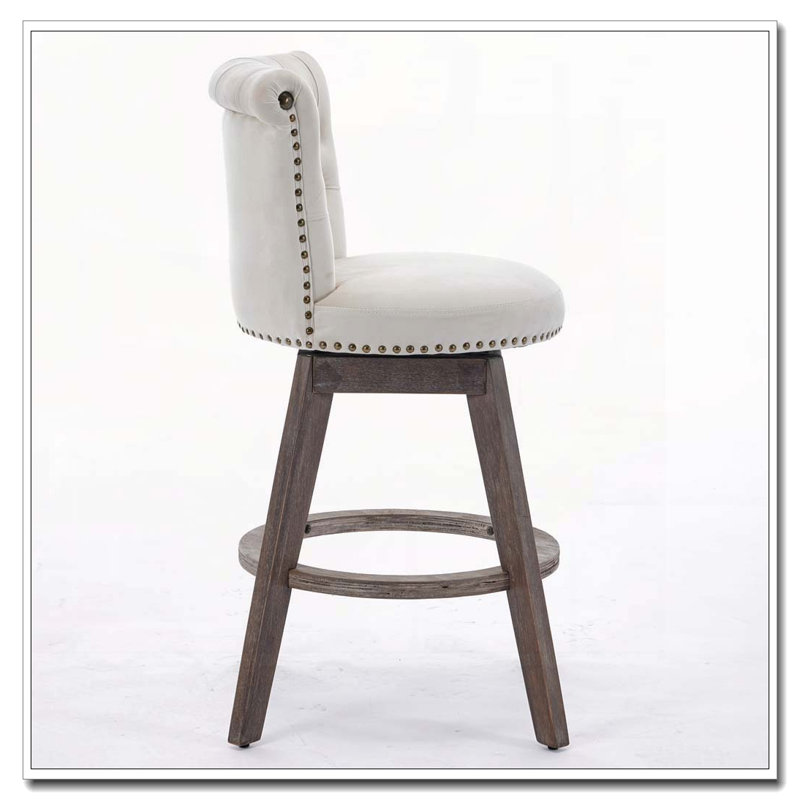 Tabouret de bar pivotant à 360 °, Beige