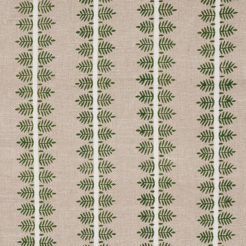 Alva Hand Block Print Fabric, Green