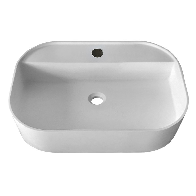 Lavabo contemporain blanc mat uni