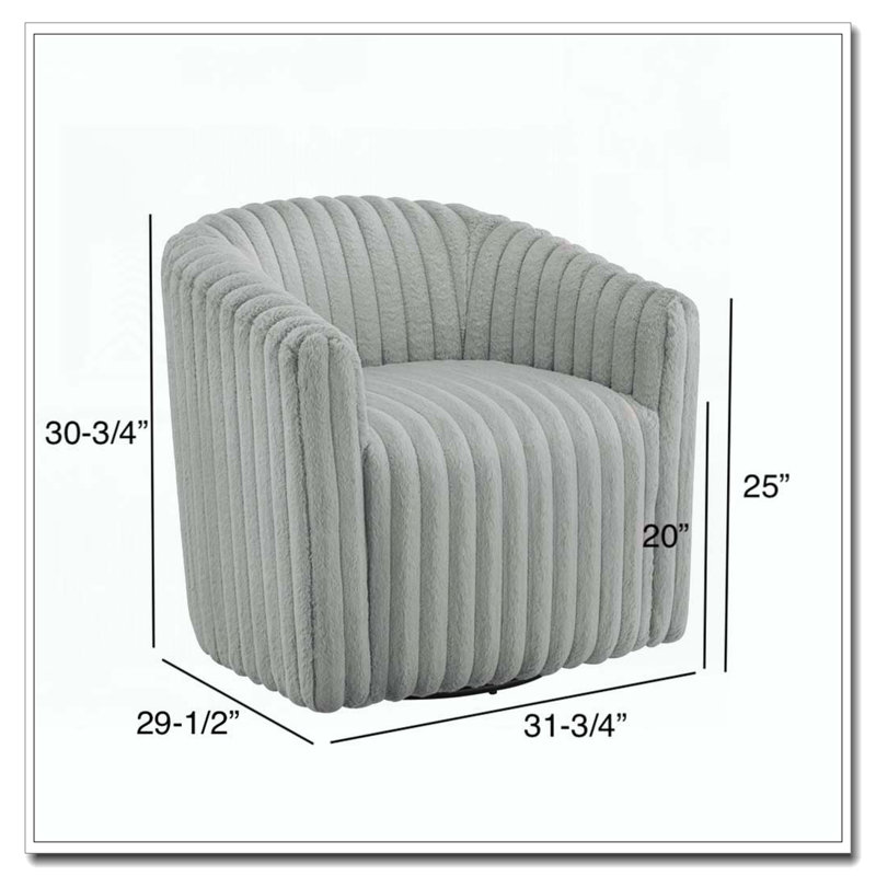 Fauteuil demi-tonneau pivotant Plush