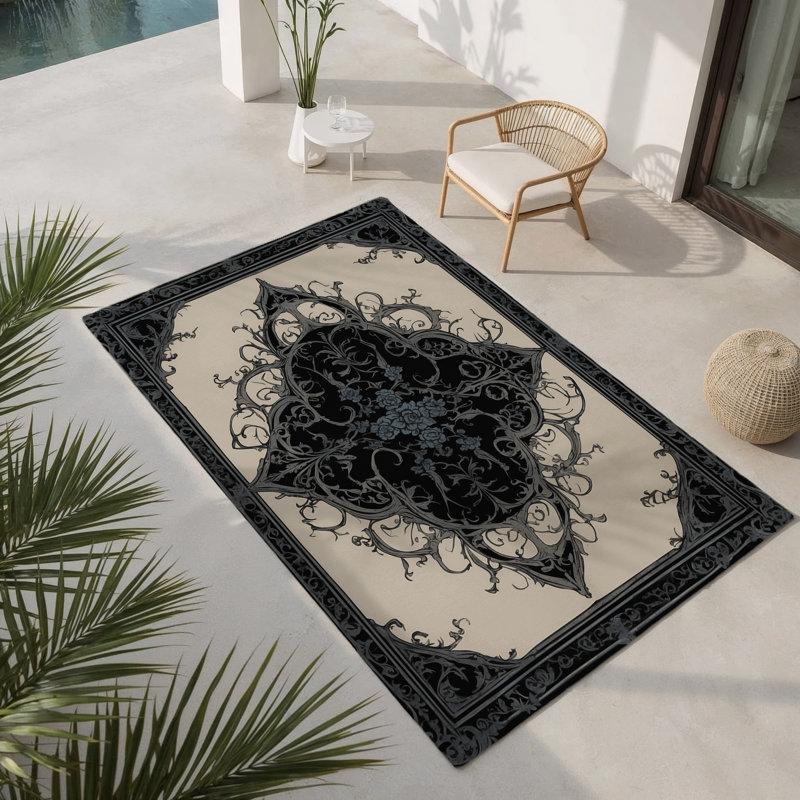 Tapis intérieur et extérieur Enchanted Grace, Rectangle 1 pi 6 po x 2 pi 6 po