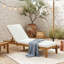 Chaise longue d'extérieur en bois d'acacia avec coussins et dossier réglables en 4 positions pour piscine et jardin.-544324151