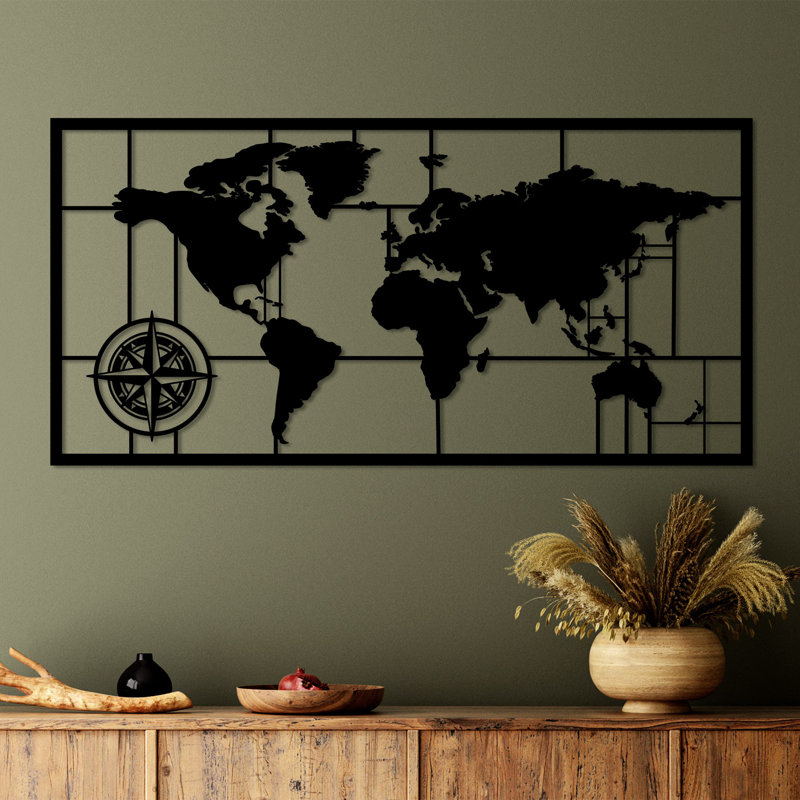 Stylish Decorative Metal Wall Accessory, Black Finish, 19.7 x 39.8 inches | 100% Metal Construction, Thickness: 0.06 inches | Lightweight at 1.6 lbs, Perfect for Home Decor & Modern Interiors, Easy to Hang