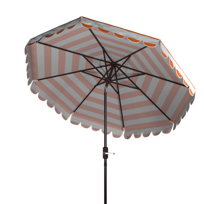 Parasol de marché Natalee de 108 po à bord festonné et à toit inclinable