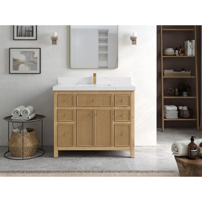 Robillard 42'' Single Bathroom Vanity with Top