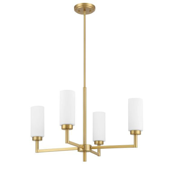 Lustre 4 lumières Oreane, Laiton naturel, E12/candélabre, Oui