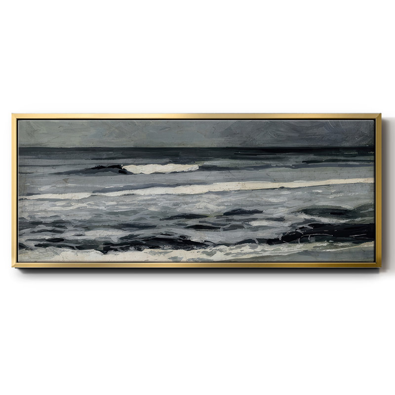 Moody Sea II - toile encadrée, H 20 po x l 50 po