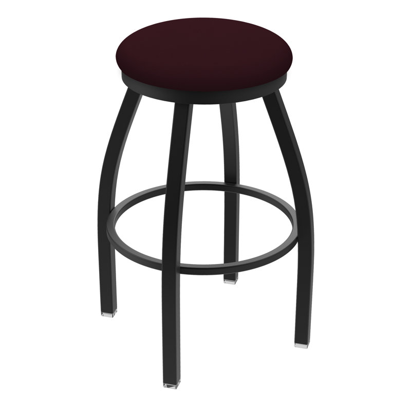 Tabouret pivotant Cragin XL802, Noir froissé, Vinyle - bordeaux Canter, Tabouret de bar (siège d’une hauteur de 30 po)