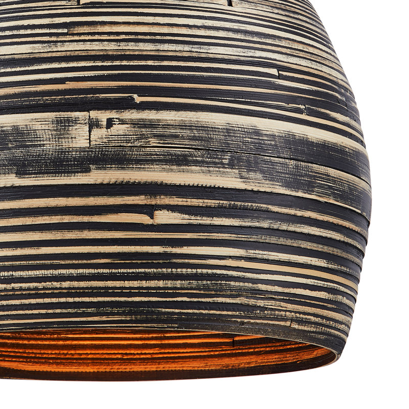 Jamsen 1-Light Pendant in Black Bamboo