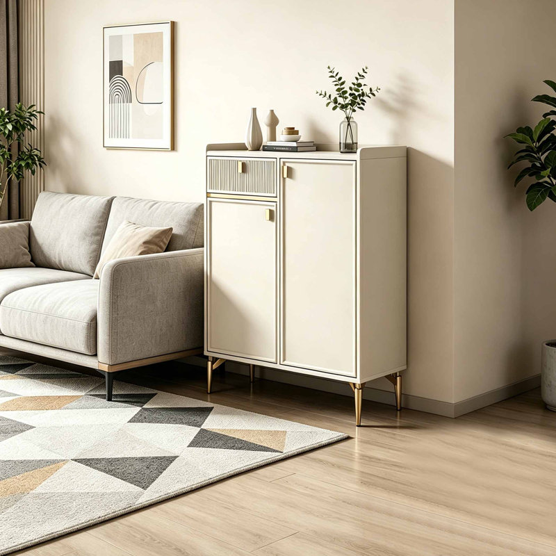 French style home storage shoe cabinet