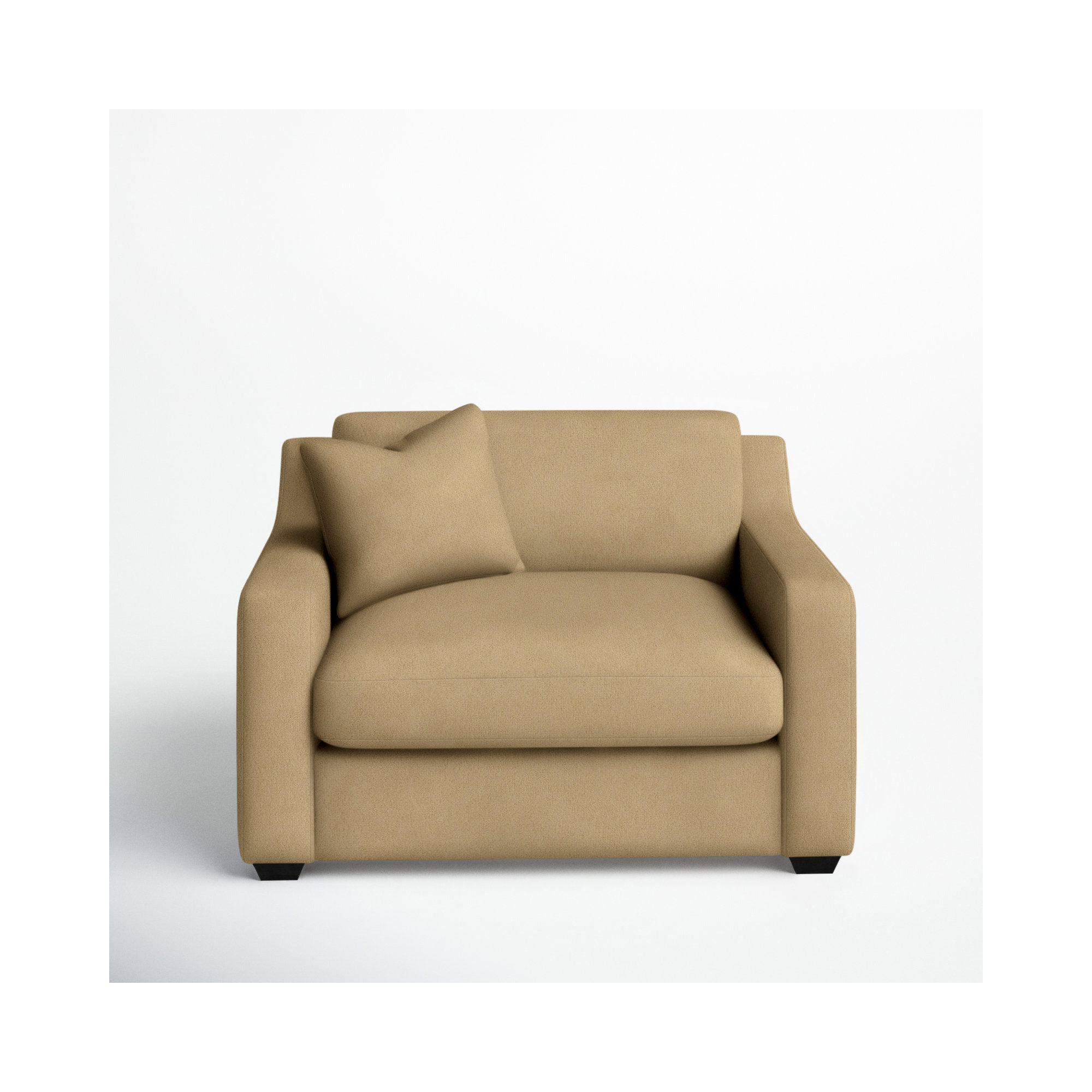 Rhodes Upholstered Chair And A Half, Bella Toast Performance Velvet