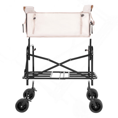 Chariot utilitaire pliable 2 en 1 transformable en banc, chariot de camping robuste de 220 L (capacité de 250 kg)