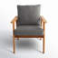 Chaise de patio en teck Tempo avec coussins