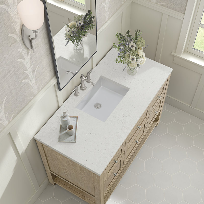Breckenridge 48'' W Single Vanity, 8" Widespread, Lime Delight, Whitewashed Oak