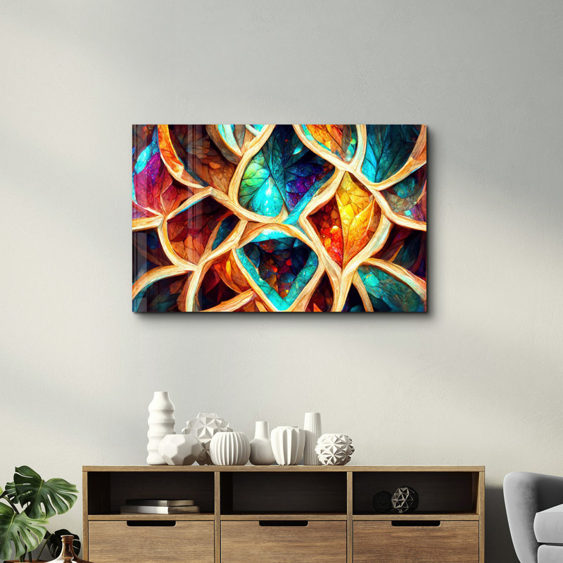 Elegant Tempered Glass Wall Art Painting, 13.8 x 21.7 inches | 100% Tempered Glass, Thickness: 0.16 inches | UV Printed for Vibrant Colors | Perfect for Home Decor, Living Room, & Office Spaces