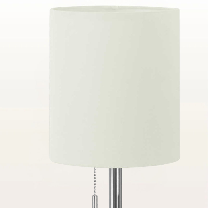 Ensemble de 2 lampes de table Sari avec port USB et abat-jour ivoire / crème, H 16,58 po x l 6,71 po x P 6,77 po