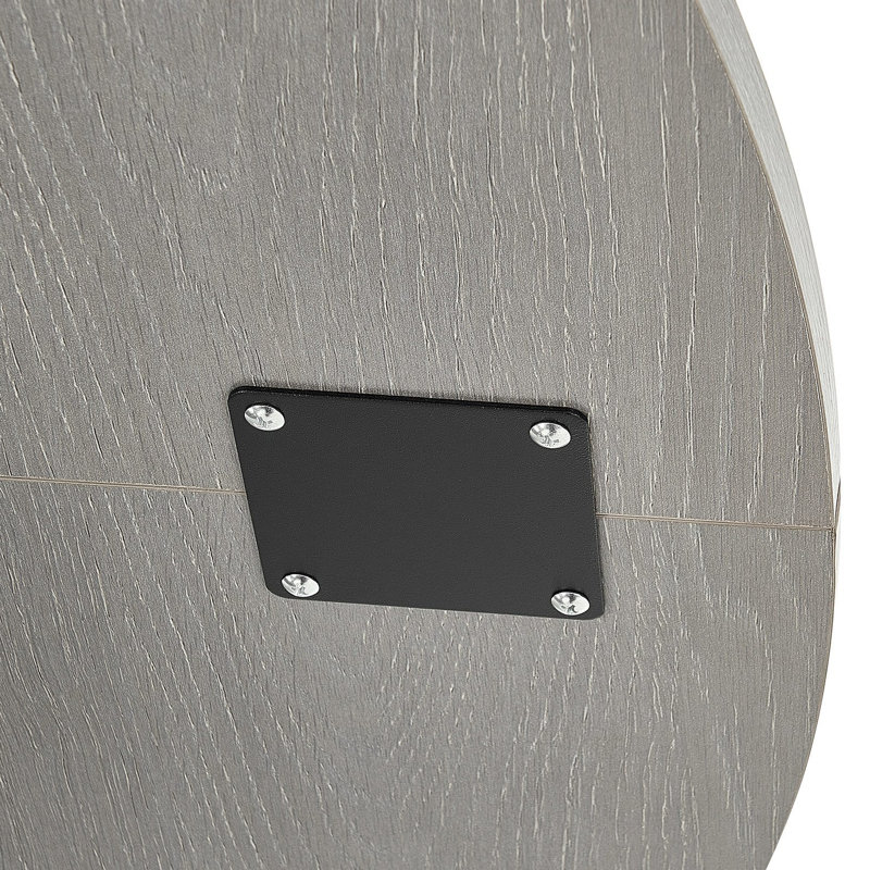 Table de salle à manger ronde en bois pour 4 à 6 personnes (table seulement), H 29,53 po x L 47,24 po x l 47,24 po, Gris