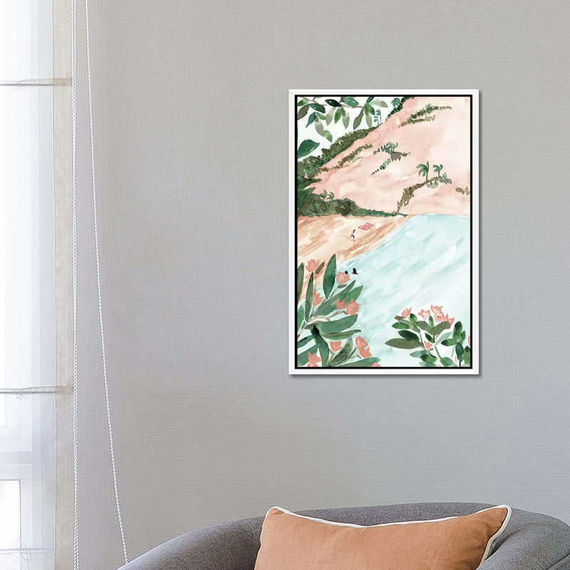 Moroccan Beach by Sabina Fenn - Floater Frame Gallery-Wrapped Canvas Giclée on Canvas, White
