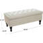 Lin chic avec bois foncé -, rangement, pour la chambre à coucher et le salon, polyvalent sur le dessus, avec pieds et bureau à domicile