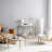 Stylish & Modern Addlie Versatile Steel Frame Fluted Glass Trendy 43.11" x 29.52" Console Table-341589065