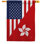 L’amitié d’american hong kong-impressions 2 faces décoratives de 40 po x 40 po drapeau de la maison en polyester