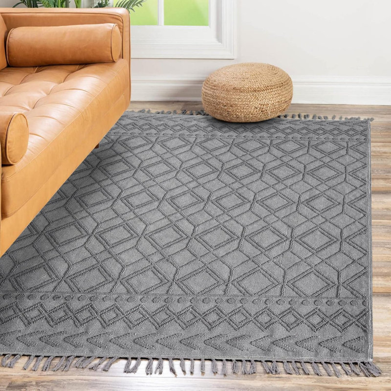 Indoor Area Rugs Low Pile Bedroom Rug Non Slip Floor Mat Washable Carpet Pads for Living Room A026, Rectangle 120 x 180 cm