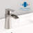 Brushed Nickel Bathroom Faucet, Waterfall Bathroom Faucet Pop Up Drain, Single Hole Bathroom Faucet