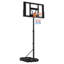 Portable Basketball Stand, 4.4 ft to 10 ft Height Adjustment Basketball Hoop & Goal, Adjustable Basketballs Goal System with Built-in Rolling Wheels for Kids, Teens, Adults in Driveways, Pools