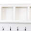 Banc de rangement 4 en 1 Farmhouse - noyer avec tablettes réglables et 6 crochets-450208961