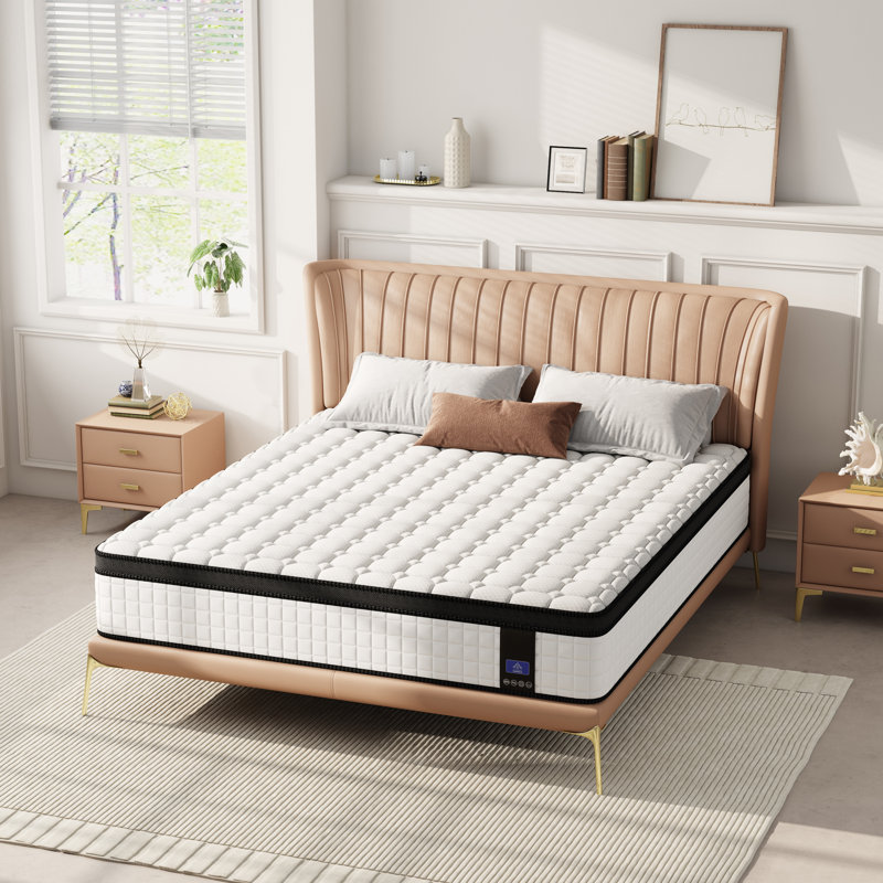 12 Inch Full Size Gel Memory Foam Medium Firm Hybrid Pillow Top Mattress In a Box with CertiPUR-US Certified,, Full, 12"