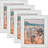 Montreuil White Solid Wood Matte Picture Frame - Set of 4 with Mat-1481464266