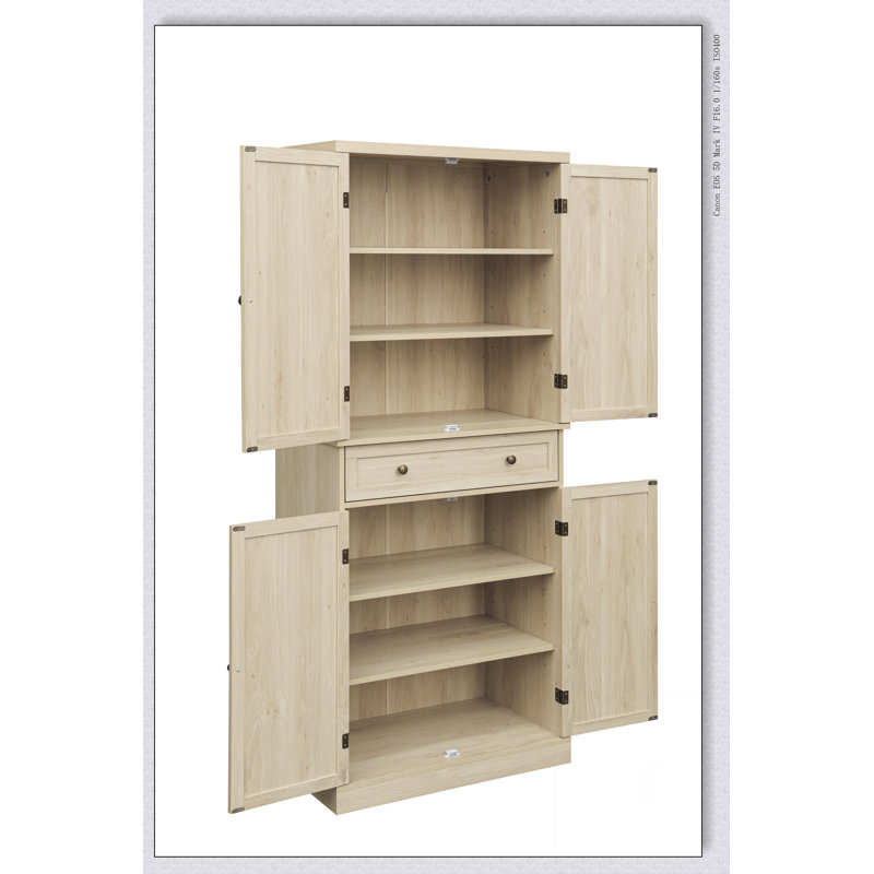 Armoire de rangement à 4 portes avec 1 tiroir et 4 tablettes intérieures réglables