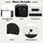 Kitchen Island With Extendable Dining Table, Drawers, Power Outlet, Wheels And Hooks-266907007
