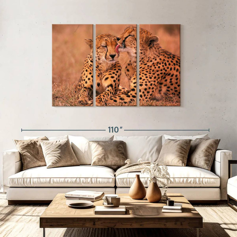 Brampt Sweet Loving Cheetahs, 48" H x 74" W