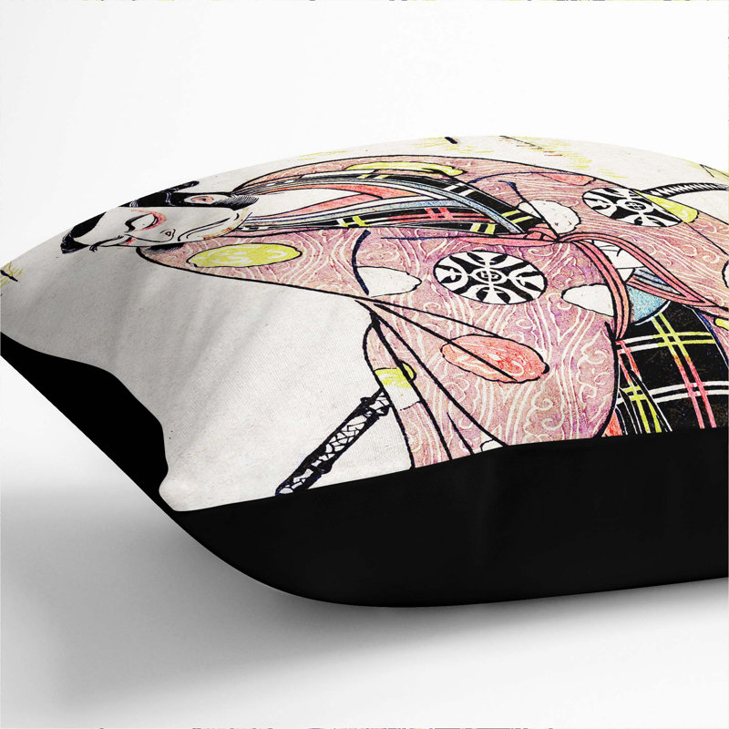 Square Cushion, 55cm H x 55cm W x 20cm D, Black