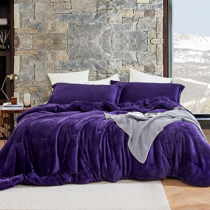 Me Sooo Comfy Coma Inducer Oversized Comforter Set, Queen Comforter + 2 Standard Shams, Purple