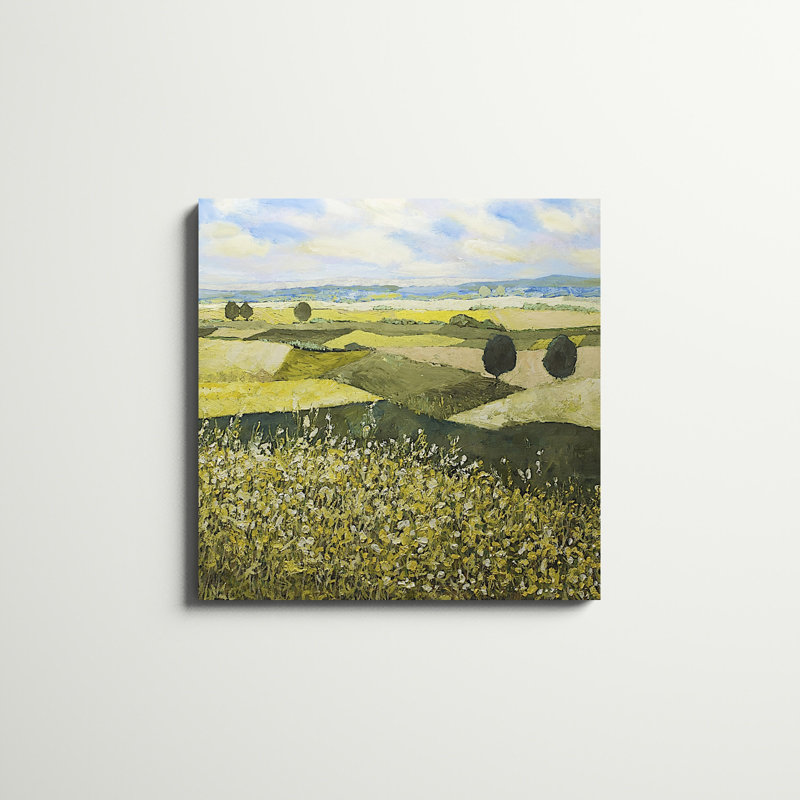 «Green Hills», peinture sur toile, H 30 po x l 30 po