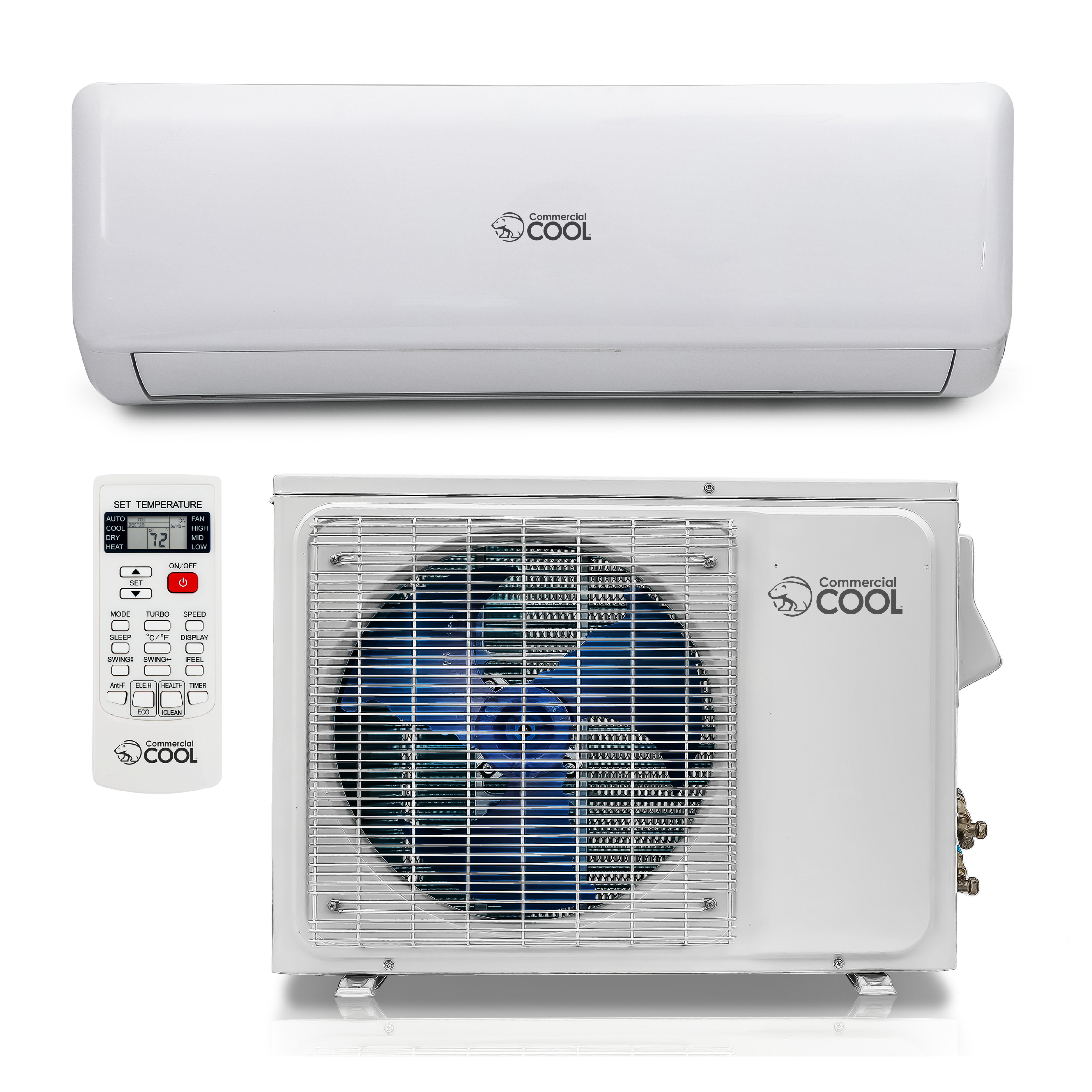 Commercial Cool 18000 BTU Ductless Mini Split Air Conditioner for 1000  Square Feet with Heater and Remote Included | Wayfair