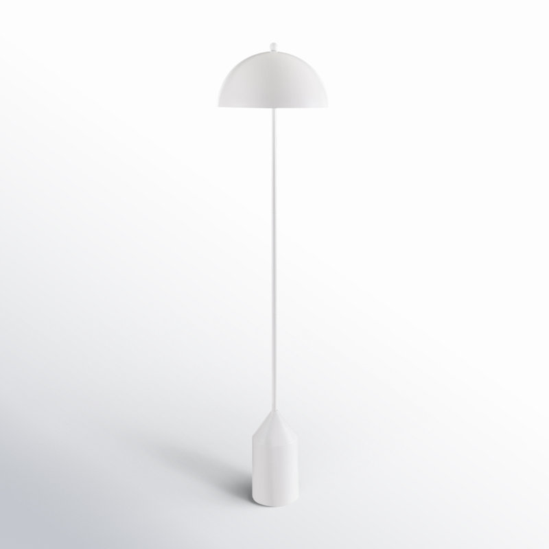 Lampe sur pied 59 po Jemma, Blanc, Blanc