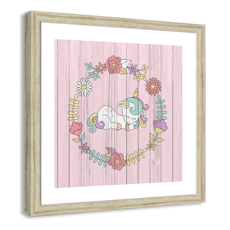 Décoration murale pour enfants, H 24,5 po x l 24,5 po x P 0,63 po, Encadré de boîte blanc