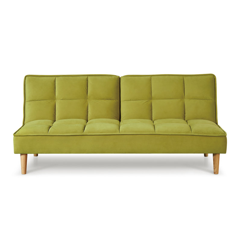Moody 3 Seater Velvet Sleeper, Lime