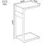 Narrow C-Shaped End Table Set Of 2, Slim Sofa Side Table And TV Tray For Living Room And Bedroom, Space-Saving Design With Sturdy Support