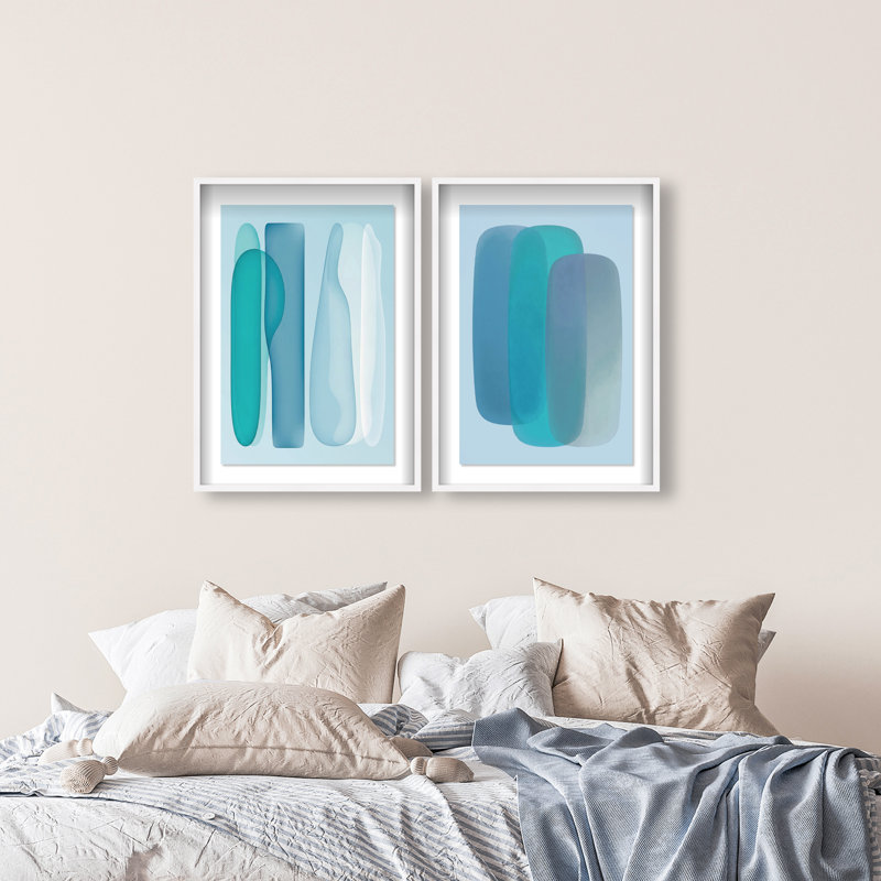Glacier Gradients Set Set by Oliver Gal, 111"H x 75"W, White Shadowbox