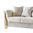Chateau Two-Tone Wood Upholstery Loveseat With Modern Flawless Design