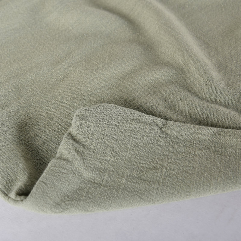 100% Cotton Poly Filled Throw Pillow, Poly Fill, Light Green