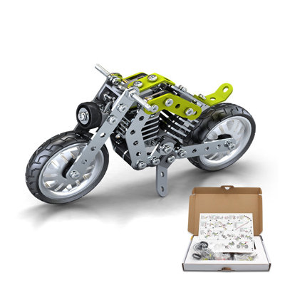 DIY   vehicle Building Car Metal Model Kits Building Toys Model Car Kits For Boys 8-12 Motorcycle Metal Building Blocks For Kids Boys 8 9 10 11 12-16 Years Old