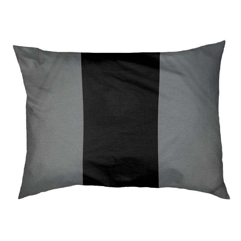 Coussin Designer, Moyen (L 30 po x l 40 po), Argent / noir