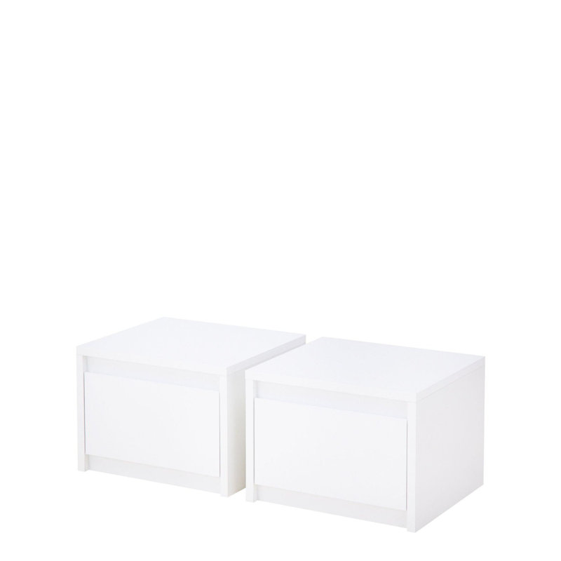 Italia 47cm W Manufactured Wood Bedside Table