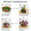 Fleurs artificielles suspendues dans un panier-1836026176