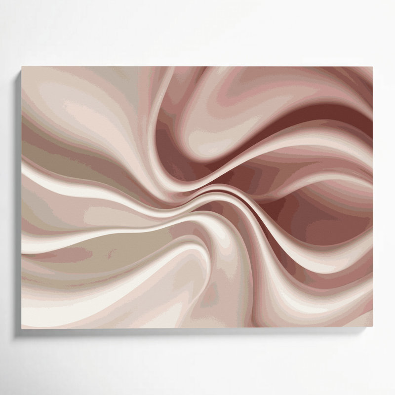 «Gradient Abstract 80», art mural sur toile rose, H 11 po x l 14 po